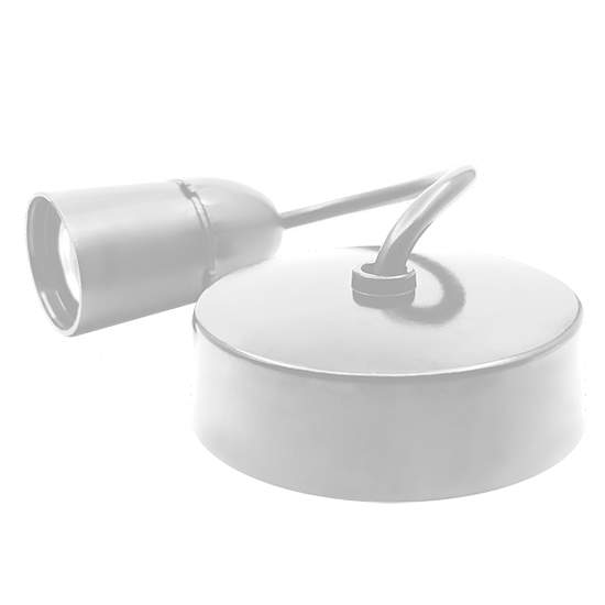 Picture of Vector 6-Inch Ceiling Pendant Light Set – White Finish, B22 Bayonet Cap Holder