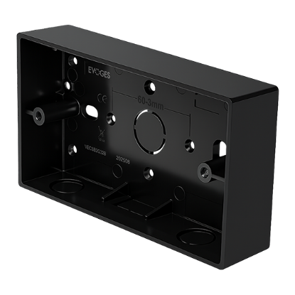 Picture of Vector 2 Gang 32mm PVC Surface Box - Black