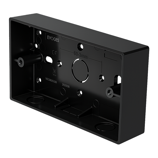 Picture of Vector 2 Gang 32mm PVC Surface Box - Black