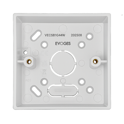 Picture of Vector 1 Gang 44mm PVC Surface Box White 