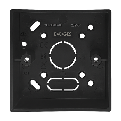 Picture of Vector 1 Gang 44mm PVC Surface Box Black