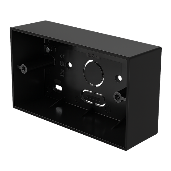 Picture of Vector 2 Gang 44mm PVC Surface Box - Black