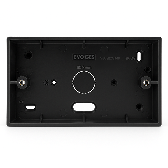 Picture of Vector 2 Gang 44mm PVC Surface Box - Black