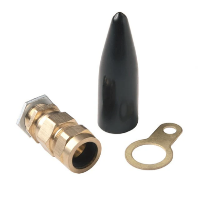 Picture of CW20L Brass SWA Cable Gland 20mm – Long Thread, IP66 (2-Pack)