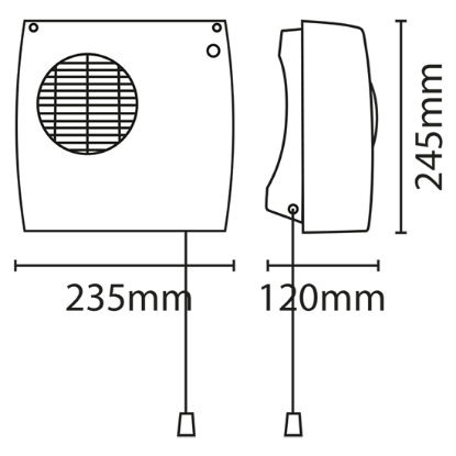 Picture of 2KW Adjustable Downflow Heater