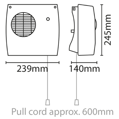Picture of 2KW Downflow Heater with Runback Timer 
