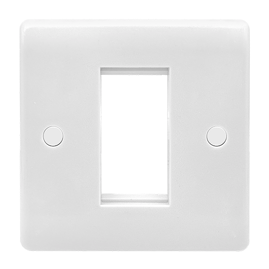 Picture of Vector 1 Gang 25x50mm Modular Faceplate White 