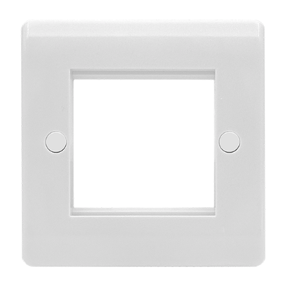 Picture of Vector 2 Gang 50x50mm Modular Faceplate White 