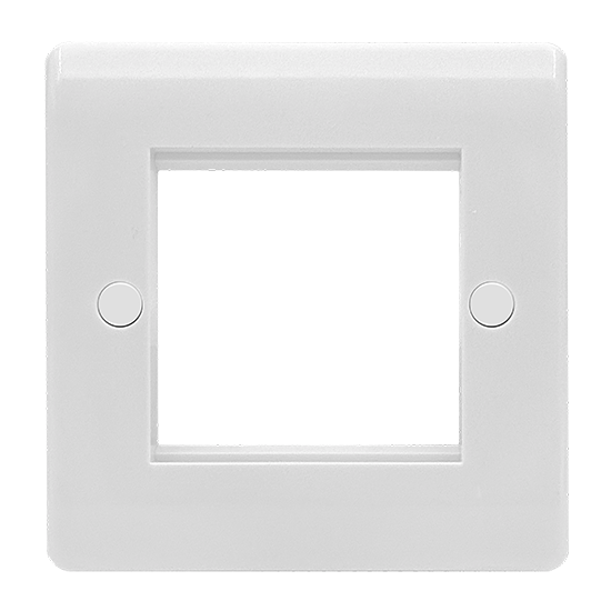 Picture of Vector 2 Gang 50x50mm Modular Faceplate White 
