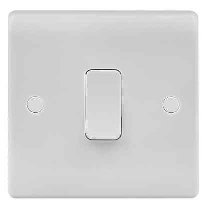 Picture of Vector 1 Gang 2 Way 10AX Single Pole Switch White