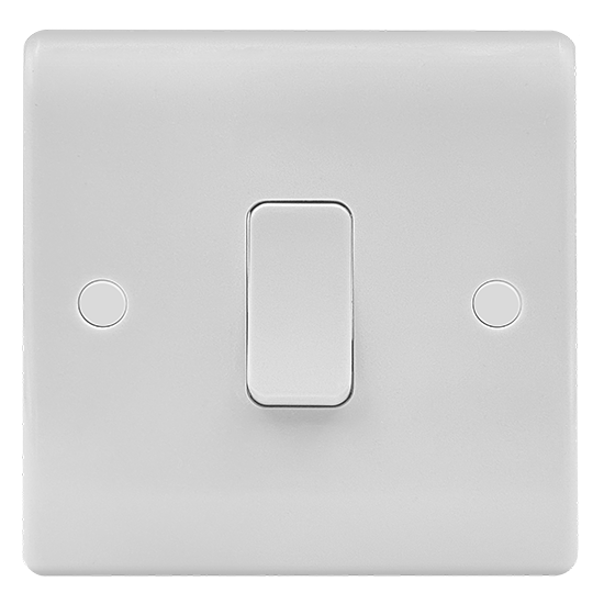 Picture of Vector 1 Gang 2 Way 10AX Single Pole Switch White