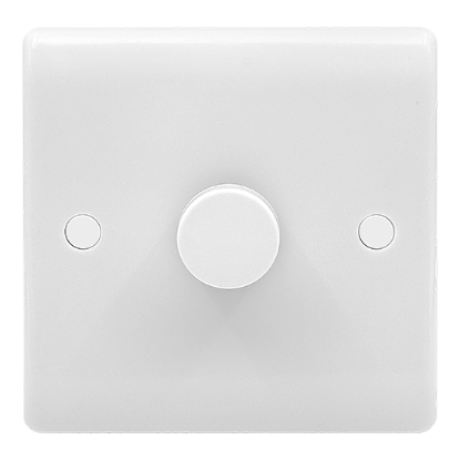 Picture of Vector 1 Gang 1 x 250W LED Push Dimmer Switch White