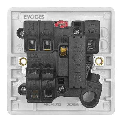 Picture of Vector 13A Switched Fused Connection Unit with Neon White