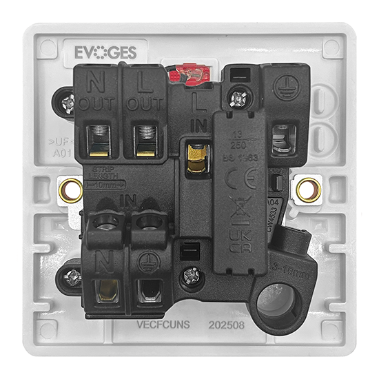 Picture of Vector 13A Switched Fused Connection Unit with Neon White