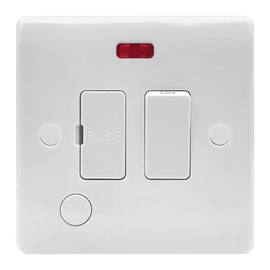 Picture of Vector 13A Switched Fused Connection Unit with Neon + Front Flex Outlet White