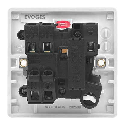Picture of Vector 13A Switched Fused Connection Unit with Neon + Front Flex Outlet White