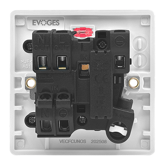 Picture of Vector 13A Switched Fused Connection Unit with Neon + Front Flex Outlet White