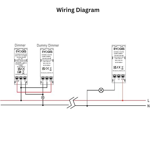 Picture of Eclipse 6A Dummy Switch 2 Way Push On Push Off Replacement Module Switch Dummy Dimmer Light Switch