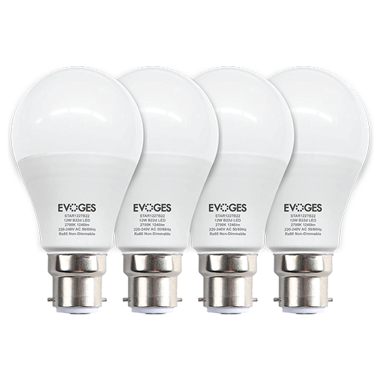 Picture of Star 12W LED A60 Non-Dimmable B22 (Pack of 4) – Very Warm White