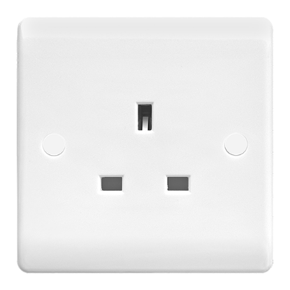 Picture of Vector 13A 1 Gang Unswitched Socket White