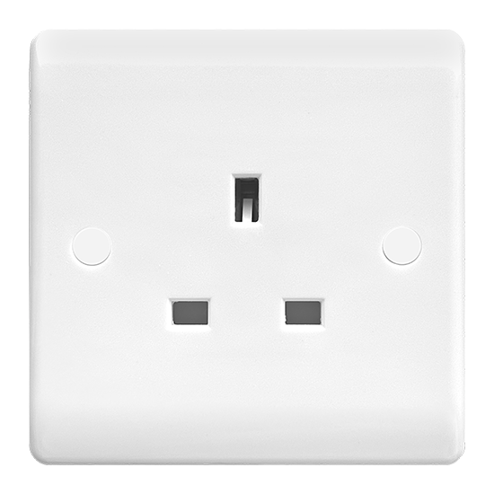 Picture of Vector 13A 1 Gang Unswitched Socket White