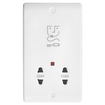 Picture of Vector Shaver Socket Dual 230V/115V White